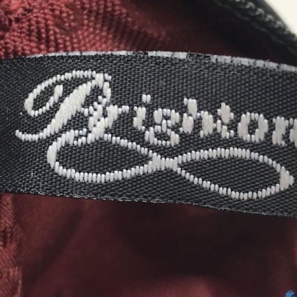 Brighton Vintage Black Croc Leather Silver Heart crossbody bag pocket red inside - Picture 15 of 15